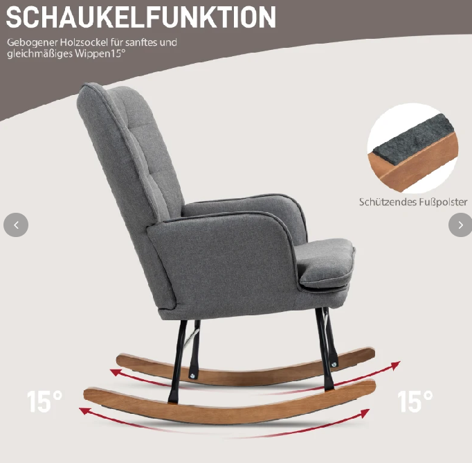Schaukelstuhl mit Hocker