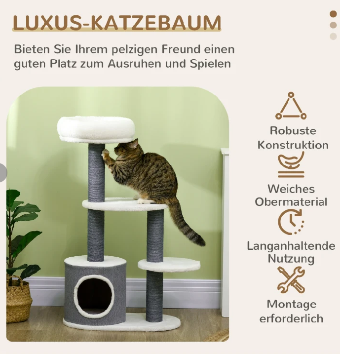 Kratzbaum mit Katzenhöhle