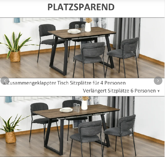 Esstisch im Industriedesign