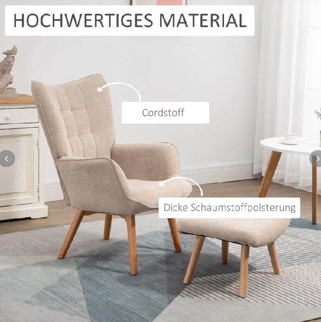 Akzentsessel im Skandidesign