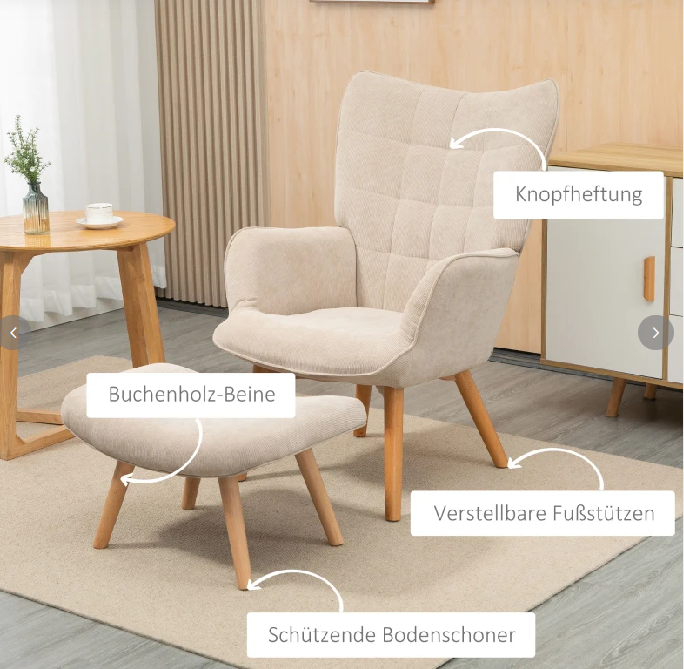 Akzentsessel im Skandidesign
