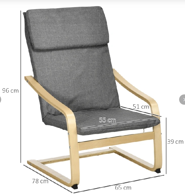 Sessel mit Kopfstütze und Armlehnen
