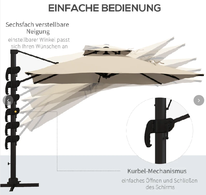 Ampelschirm Sonnenschirm