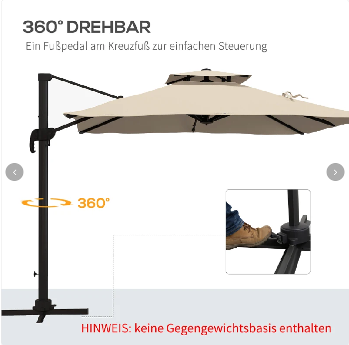 Ampelschirm Sonnenschirm