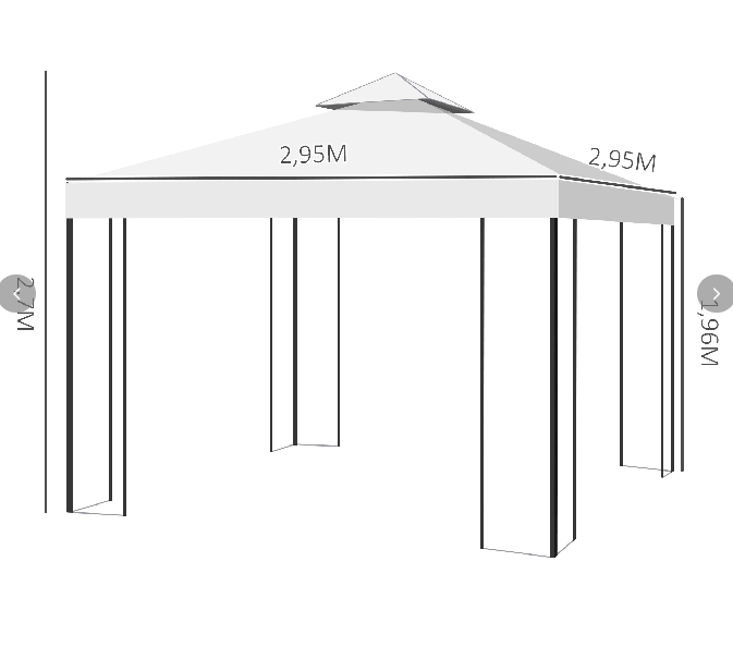 Gartenpavillon mit Blatt-Design