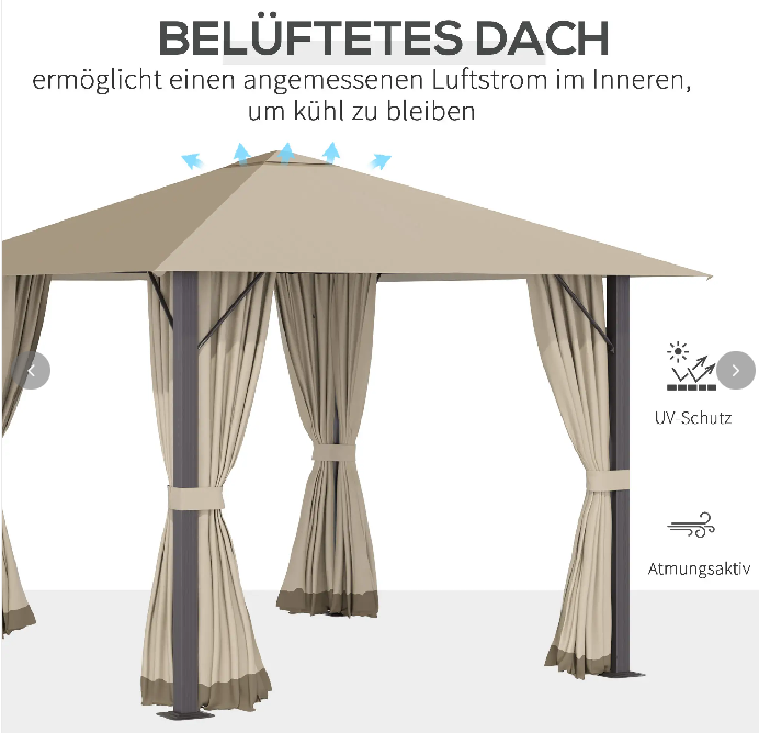 Gartenpavillon Pavillon 3 x 3