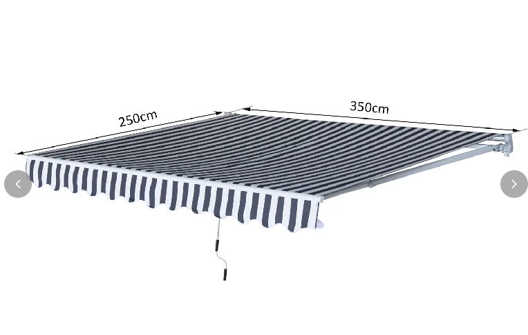 Markise Gelenkarmmarkise Sonnenschutz 3,5 x 2,5 m