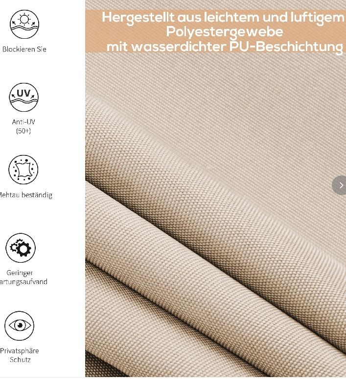 Senkrechtmarkise Balkonmarkise Vertikalmarkise