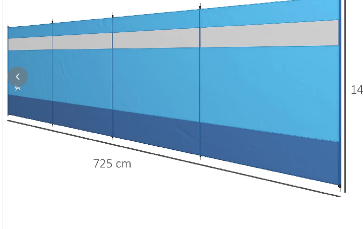 Windschutz mit Sichtfenster und Tragetasche
