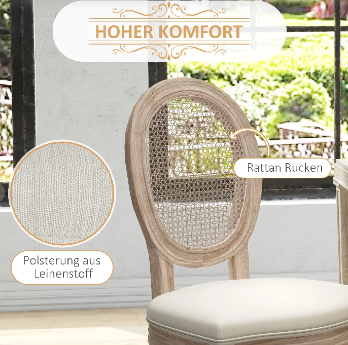 Küchenstühle Vintage Design 4er set