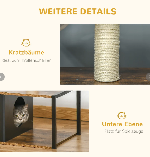 Kratzbaum mit Katzenhöhle Katzenhaus