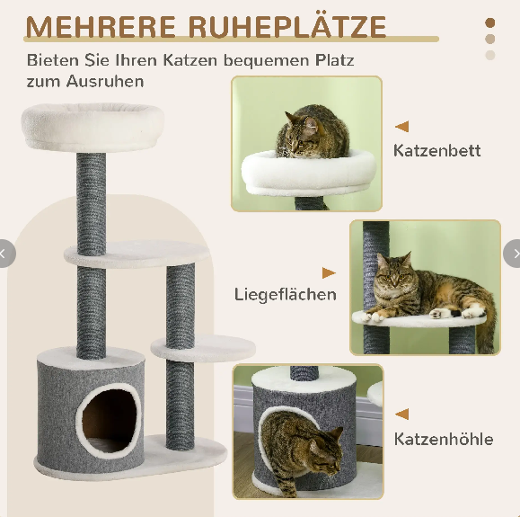 Kratzbaum mit Katzenhöhle