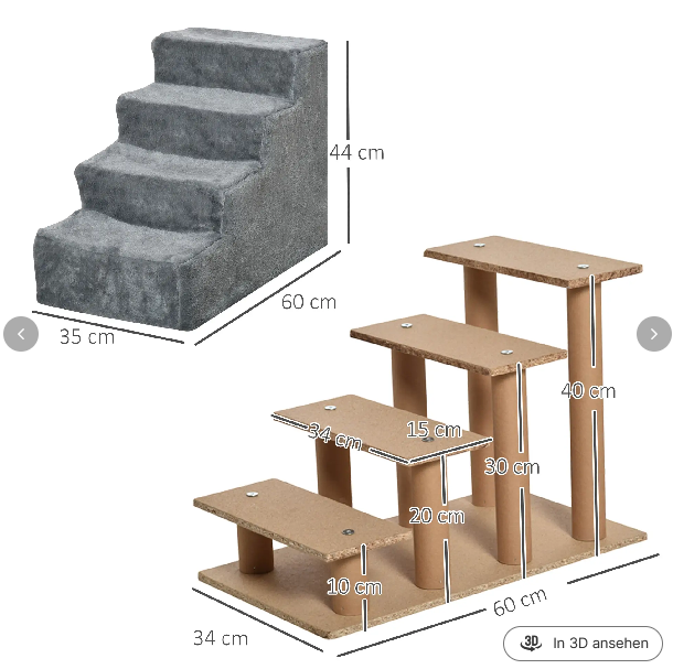 Haustiertreppe für Hunde und Katzen