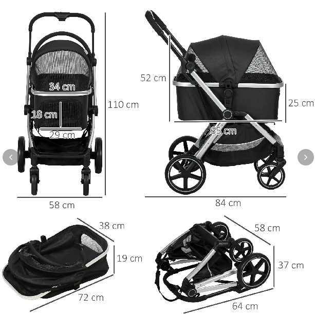Hundebuggy 2-in-1
