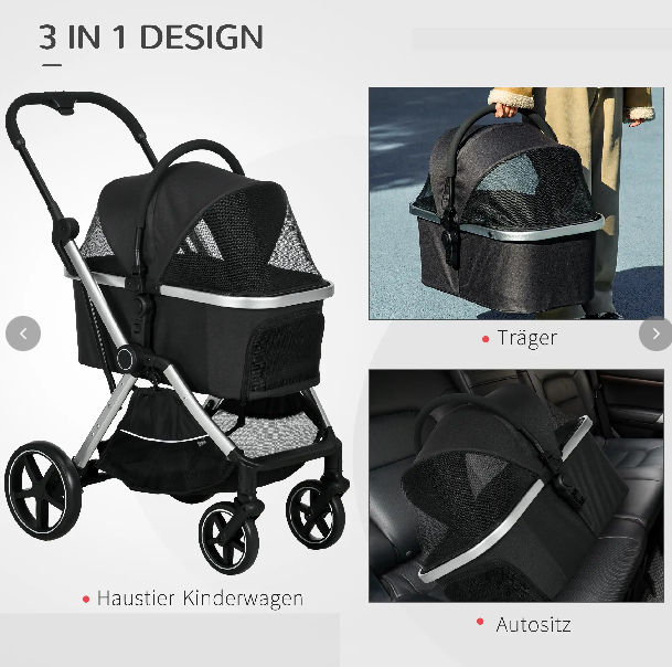 Hundebuggy 2-in-1