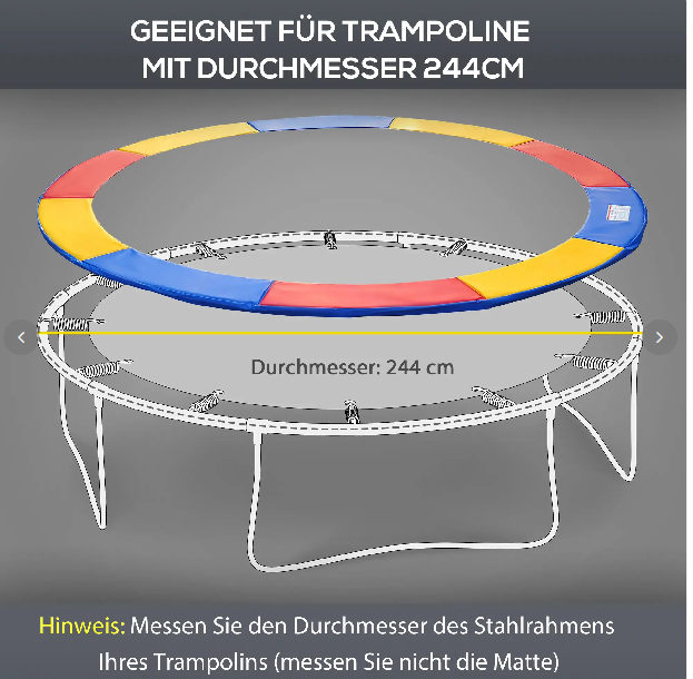Trampolin Randabdeckung Sicherheitsnetz