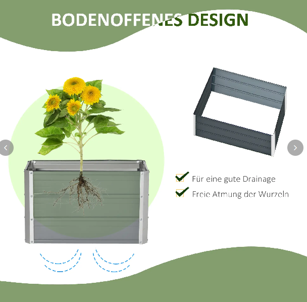 Hochbeet aus Stahl Gartenbeet Pflanzkasten