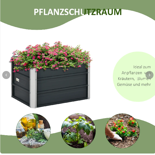 Hochbeet aus Stahl Gartenbeet Pflanzkasten