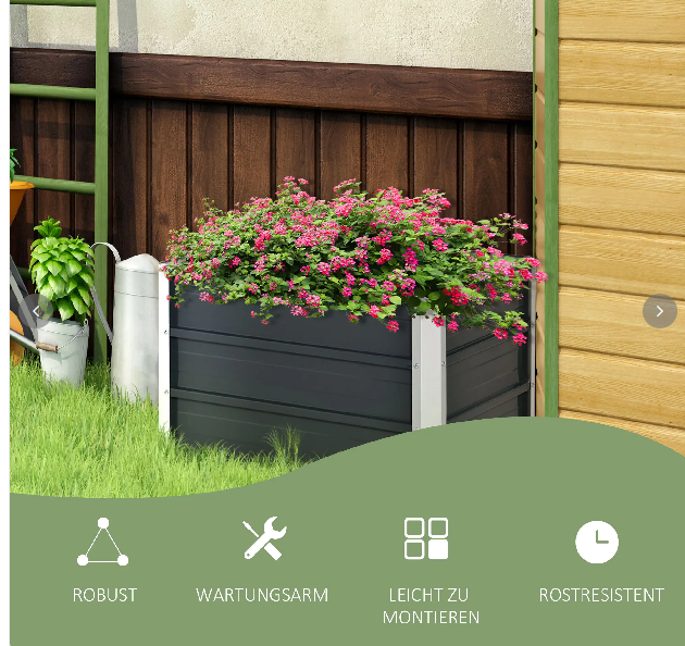 Hochbeet aus Stahl Gartenbeet Pflanzkasten