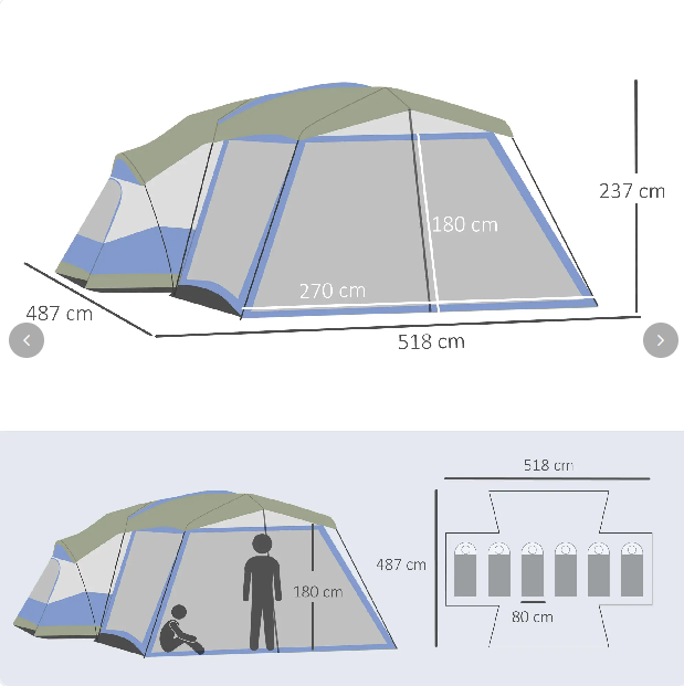 Camping Zelt 6-8 Personen