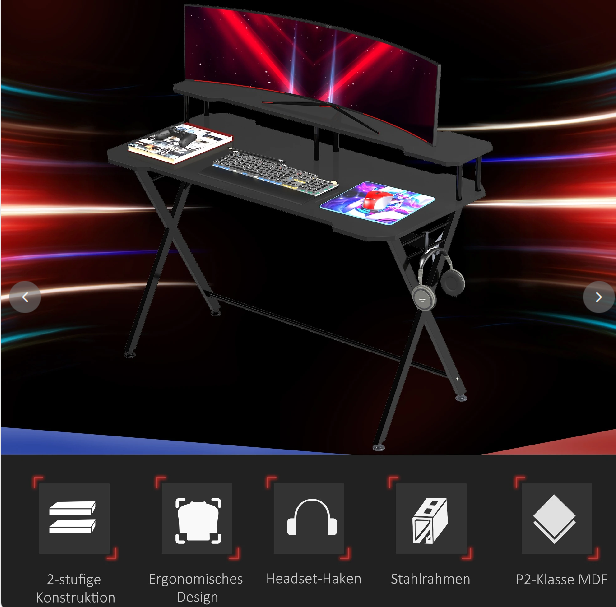 Gaming-Tisch Schreibtisch