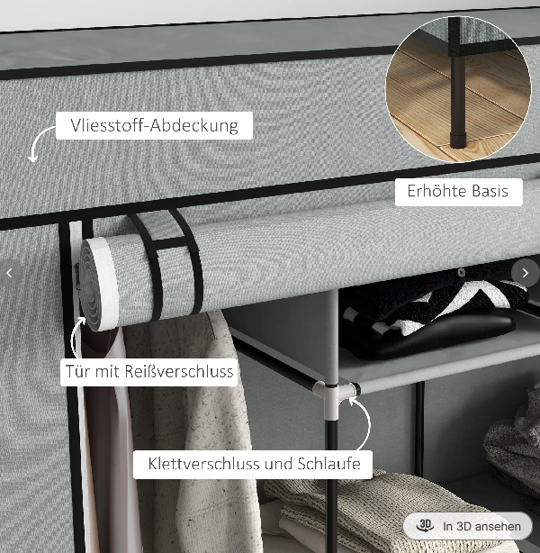Kleiderschrank Stoffschrank