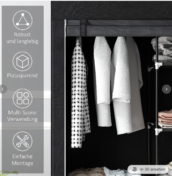 Kleiderschrank Stoffschrank