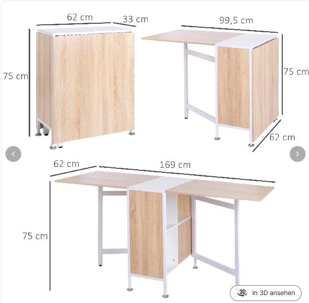 Klapptisch Esstisch