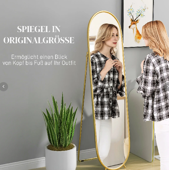 Ganzkörperspiegel Gold