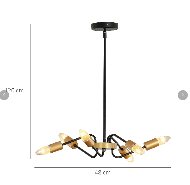 Kronleuchter Hängelampe Chandelier 6-flammig