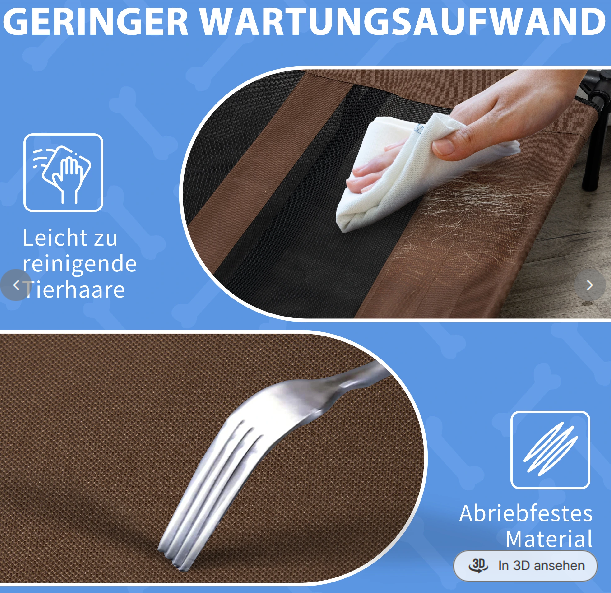 Hundebett, faltbar, Outdoor-Hundebett