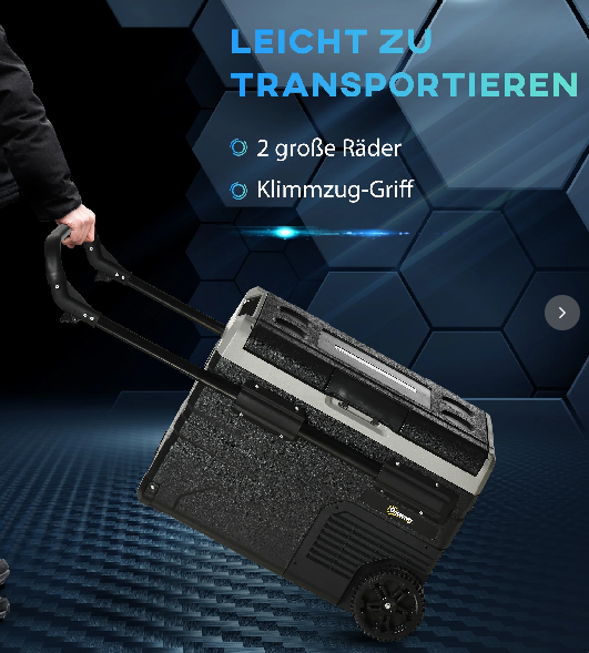 Kühlbox Auto 40L mit LED-Beleuchtung Kompressor