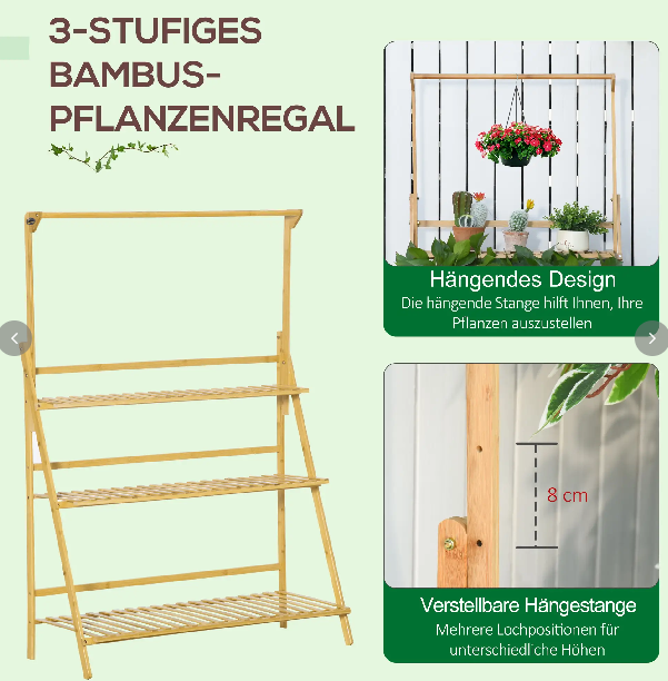 Blumentreppe Pflanzenständer Leiterregal