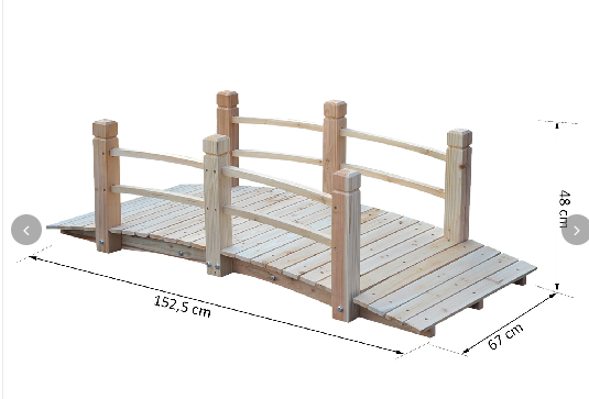 Gartenbrücke Holzbrücke Holzsteg Teichbrücke