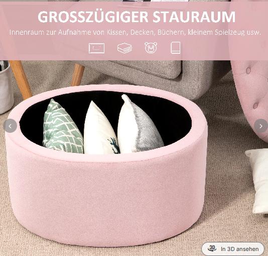 Sitzbank Polsterbank mit Stauraum Truhenbank