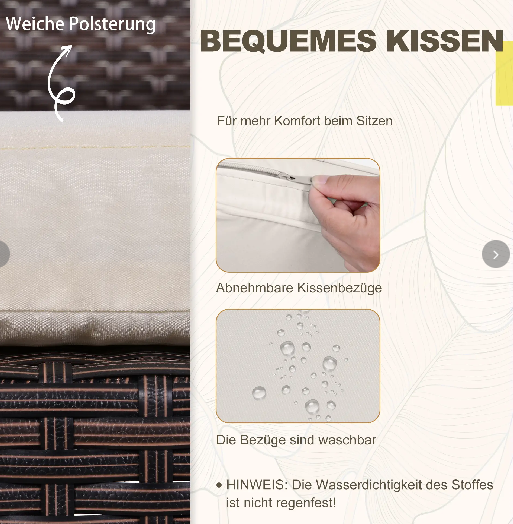 Rattanstühle Outdoor SET 2STÜCK