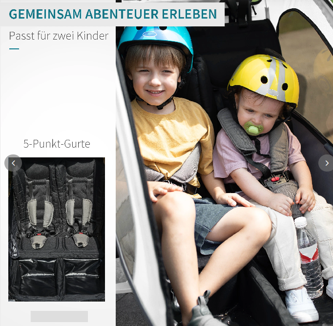 Kinderfahrradanhänger Jogger 3-1