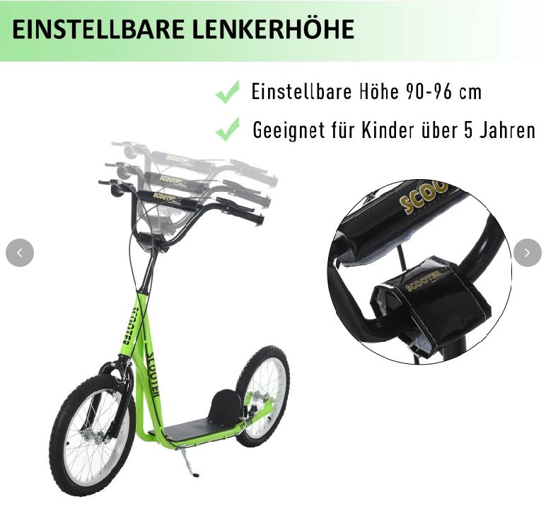 Kinderroller Scooter grün
