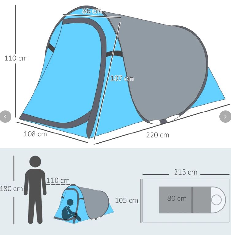 Pop up Zelt für 1-2 Personen