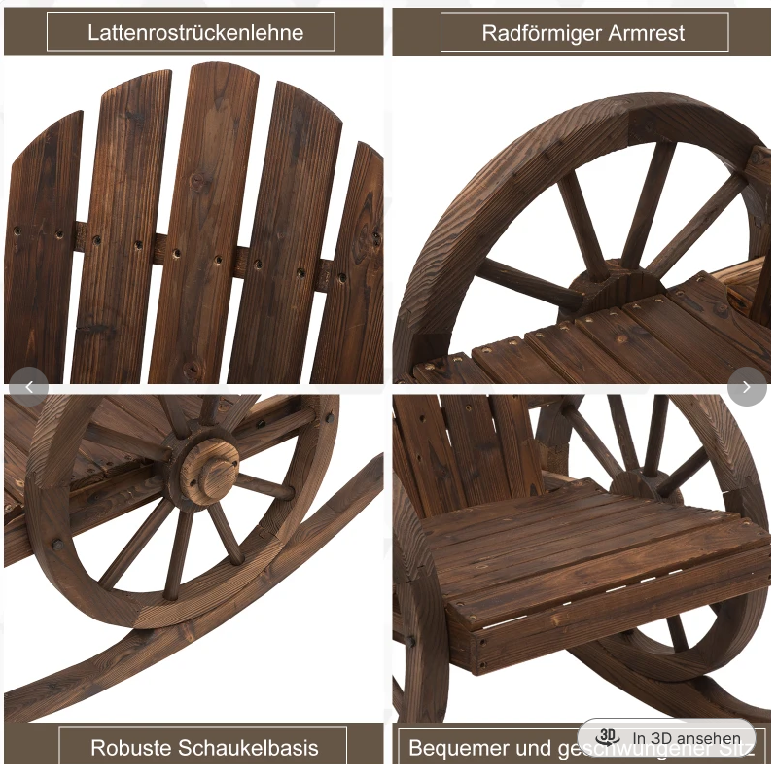 Schaukelstuhl Rustikales Design