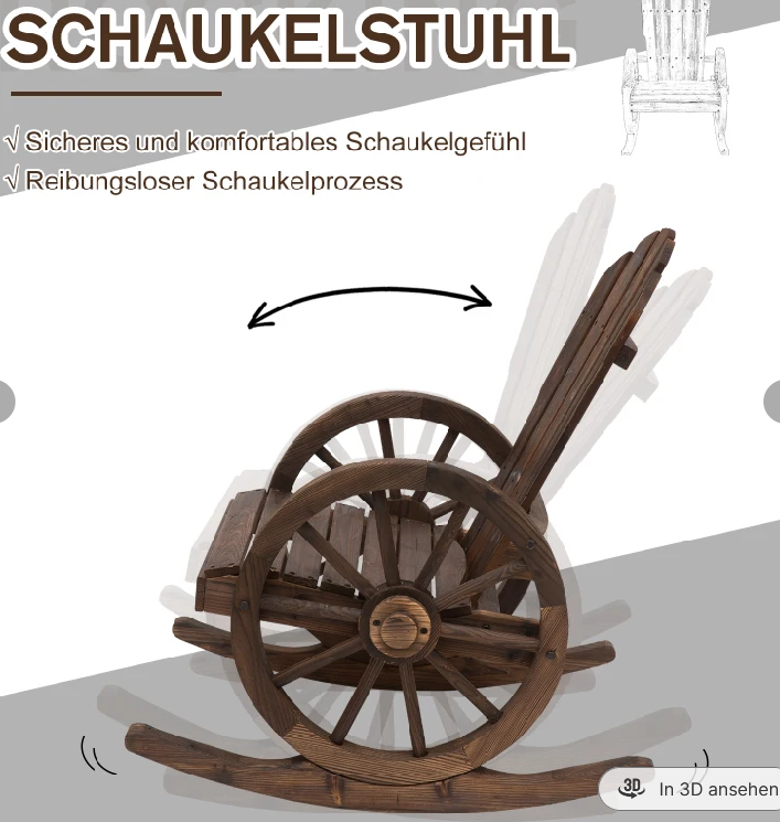 Schaukelstuhl Rustikales Design