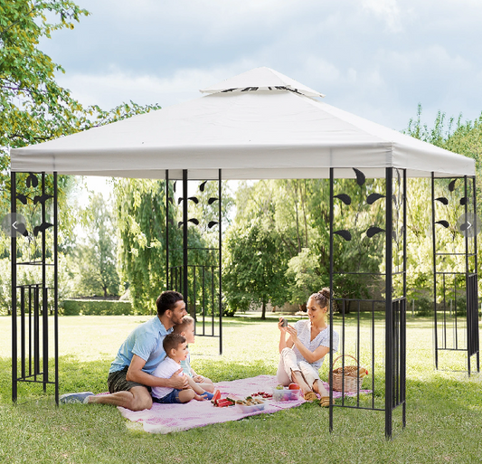Gartenpavillon mit Blatt-Design