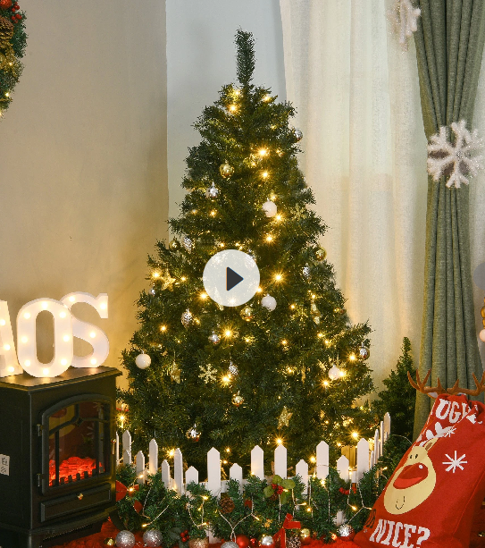 Weihnachtsbaum Tannenbaum mit Deko 1,5m