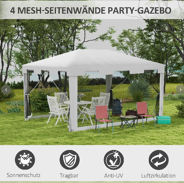 Pavillon Gartenzelt 3 x3 m
