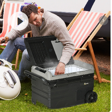Kühlbox Auto 40L mit LED-Beleuchtung Kompressor