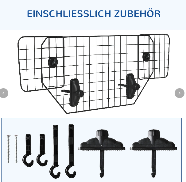 Hundeschutzgitter Auto Universal Kofferraumgitter