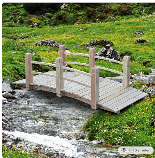 Gartenbrücke Holzbrücke Holzsteg Teichbrücke